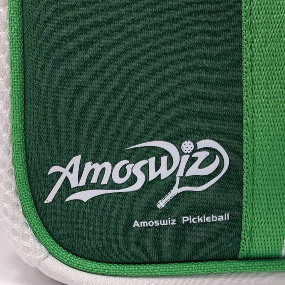 Pickleball Bag Neoprene Crossbody Double Handle Green White XL Tote Pickleball Bag Neoprene Crossbody Double Handle Green White XL Tote