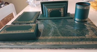 1970s Reproduction Classic Style Desk Set. Import. New, sealed.
