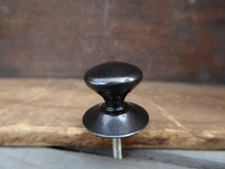 Black Nickel Metal Sleek Small Knob  Modern Contemporary Industrial Thumb Tack 