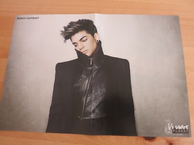 ADAM LAMBERT / CHRISTOPHER Danish POSTER Centerfold Hard To Find D5