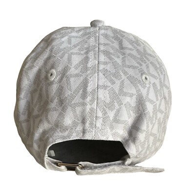 MICHAEL KORS White MK Logo Monogram StrapBack Baseball Cap  display picture 2