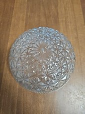 Vintage Mid Century Modern Clear Glass Dome Ceiling Fixture Circa 1950  s USA