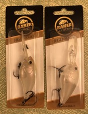 New 2 Baker Lures Crankbait 2-1/4” 1:2oz RGD3-HF006 Coral Opal Ice