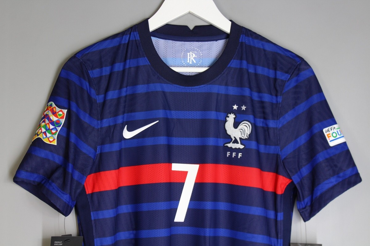 NWT FRANCE NATIONAL TEAM 2020 HOME AUTHENTIC JERSEY SHIRT #7