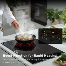 Amzgachfktch 30in Induction Cooktop with 4 Burners Sensor Touch Electric Cooktop
