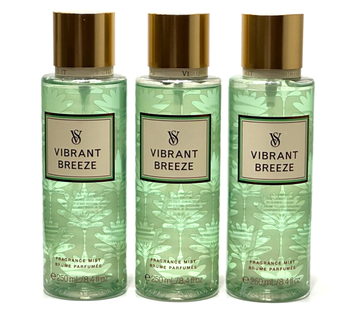 3 VICTORIA'S SECRET VIBRANT BREEZE WOMEN FINE FRAGRANCE MIST BODY