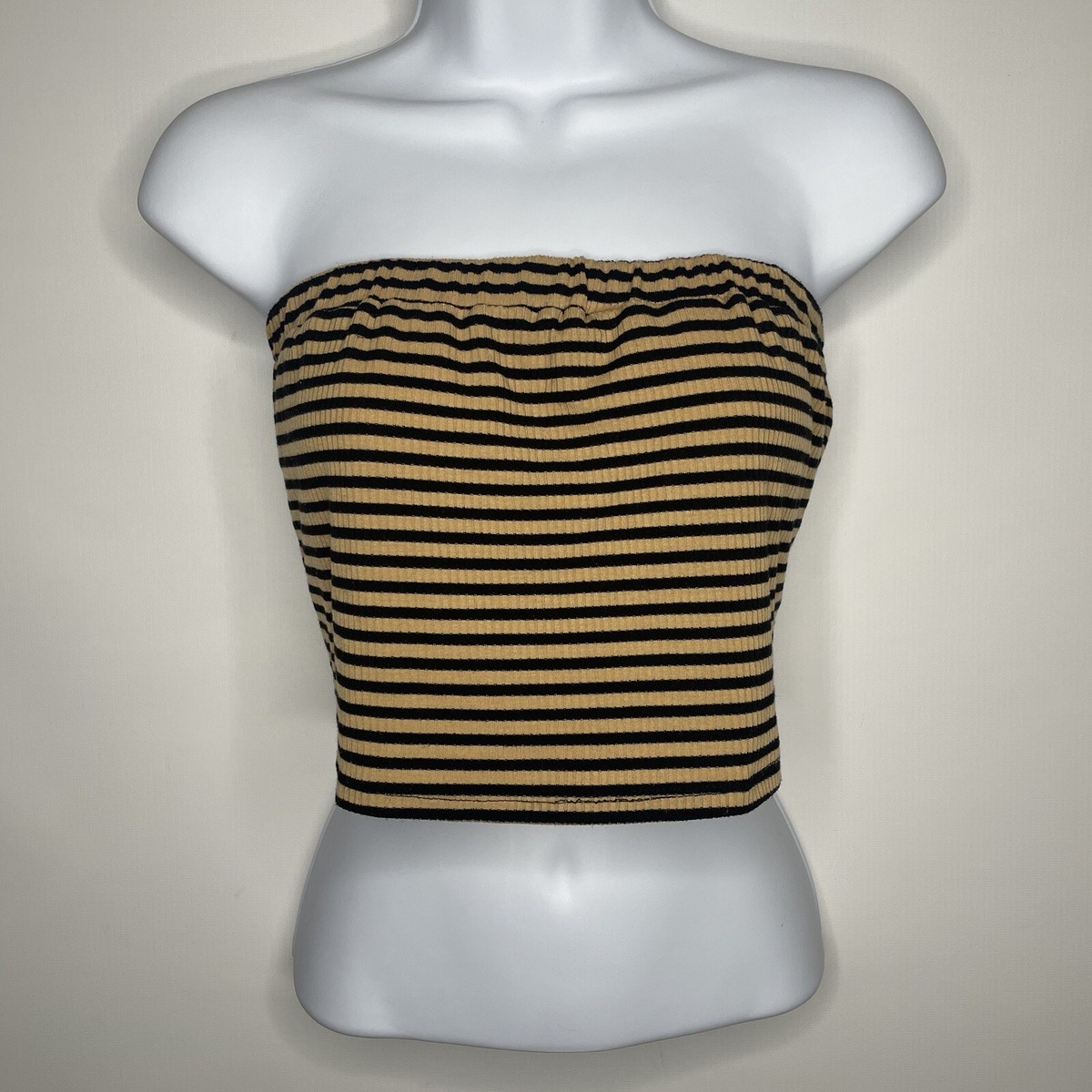 black and yellow tube top