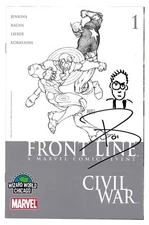 Civil War Front Line 1 Michael Turner WWC Sketch Variant Signed Paul Jenkins 