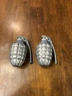 2 Vintage Marx Playset American Army Toy Hand Grenade(s)