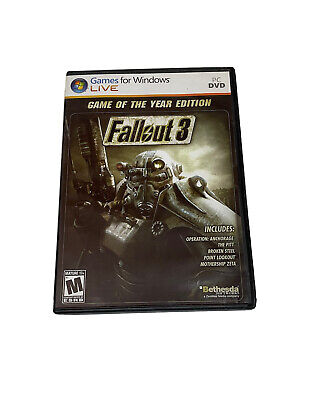 Fallout 3 PC Video Game PC DVD Games For Windows Excellent Disc