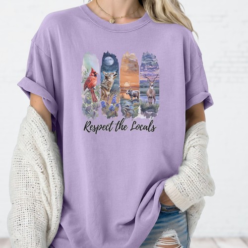 NEW Respect the Locals Texas Graphic T-Shirt Sz S-4XL Nature Outdoor Camping