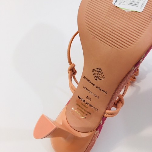 NEW Antonio Melani Sz 8 Lace Up Barden Sandal Citrus Peach - Picture 8 of 9