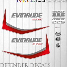 Set decalcomanie motore fuoribordo Evinrude 225cv e-tec 2011-2014 cappuccio bianco