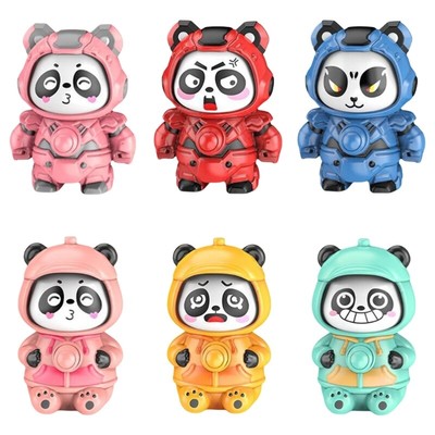 Charming Panda Keychain With Innovative Face Changing Designs for Daily Wear