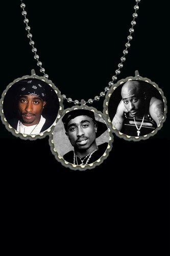 Tupac Shakur 3 piece necklace set lot 