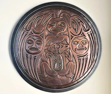 VINTAGE NORTHWEST ART "SPINDLE WHORL" IN COPPER BY JOSEPH PAUL