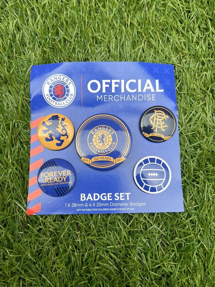 Official Glasgow Rangers FC 5x Badges Set brand new | eBay UK