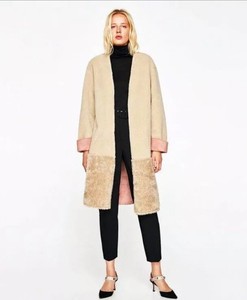 blush pink coat zara