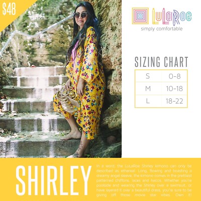 Kimono Shirley En Dentelle Noir - Taille M - Manches 3/4 Ouvert Devant - Marque LuLaRoe