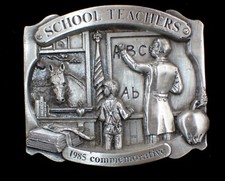NEAT 1985 SCHOOL TEACHERS COMMEMORATIVE BELT BUCKLE 164/5000 ARROYO GRANDE