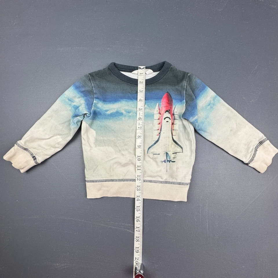 Sudadera H&M Space Shuttle Niños 2-4Y Manga Larga Gráfico Cuello Redondo Pullover Foto 3 de 4