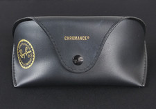 Vintage Ray Ban Chromance Leather Snap Case Sunglasses Protector Storage