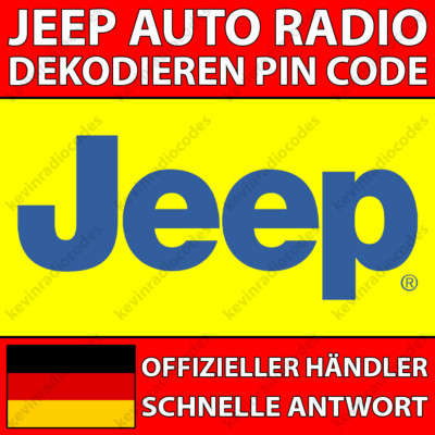  JEEP RADIO DEKODIEREN PIN CODE COMPASS RENEGADE VP2 UCONNECT 5.0 7.0 8.4 12.0 