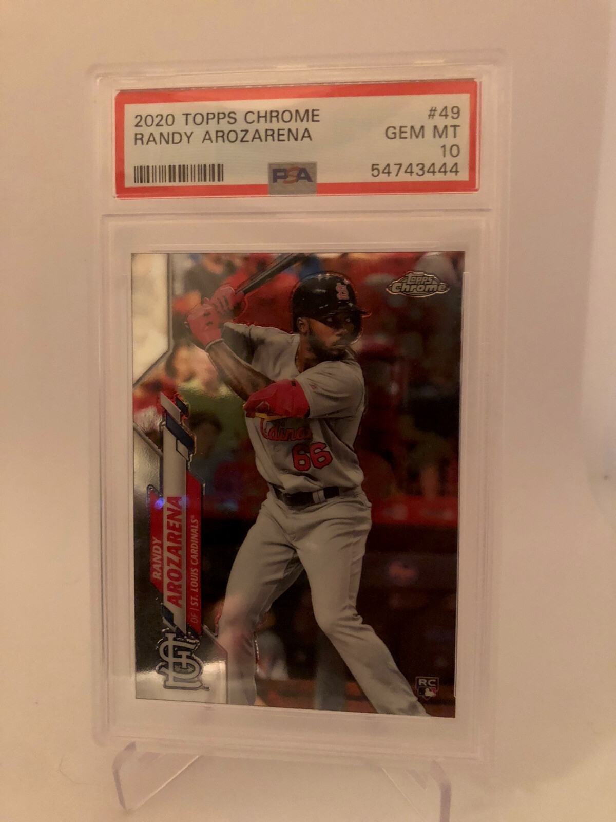 2020 Topps Chrome #49 Randy Arozarena Rookie RC PSA 10 Gem Mint Free Shipping!