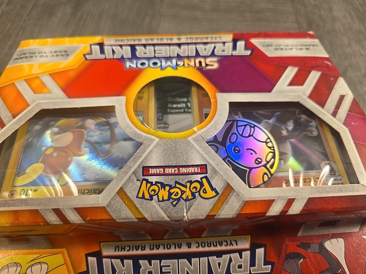 Pokmon TCG Sun and Moon Trainer Kit Lycanroc & Alolan Raichu 820650802102|  eBay