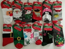 Christmas Ankle Socks Sizes 4 to 11 One Pair/Pk, XM32, SELECT: Design  Size
