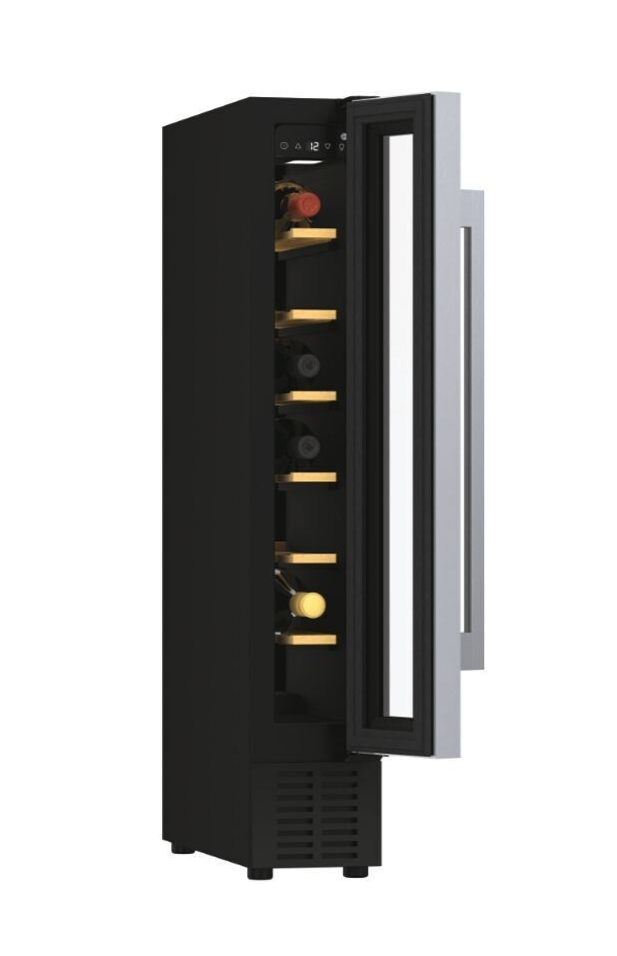Hoover HWCB15UK/1 15cm 7 Bottle Wine Cooler, Anti UV Glass Door