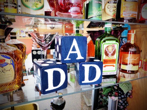 Dados Jumbo 3.5" Día del Padre Césped Patio - Yahtzee, Bunco, Decoración del Hogar - Imagen 3 de 5