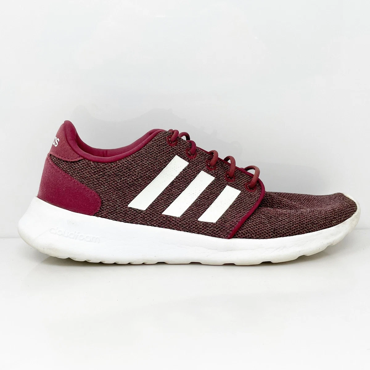 Adidas Womens Cloudfoam QT Racer BC0006 Red Running Shoes Sneakers