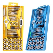 KIT FILIERA 40 PZ FILETTATURA MASCHI E FEMMINE FILIERE IN VALIGIA ART. 07384