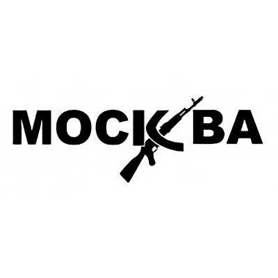 4 x Moskau Sticker SET AK 47 Kalashnikov Russland Auto Aufkleber Russia Moscow