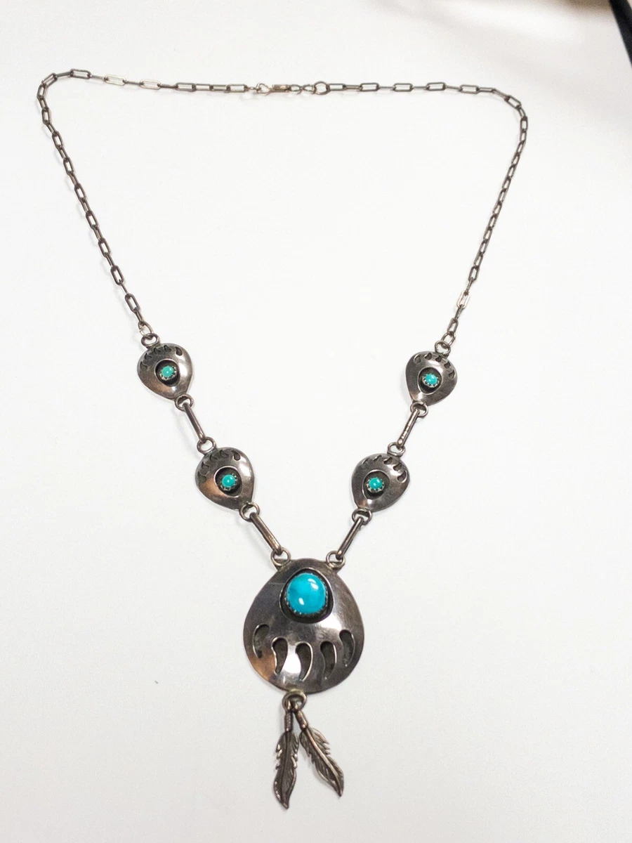 Turquoise bear hotsell claw necklace
