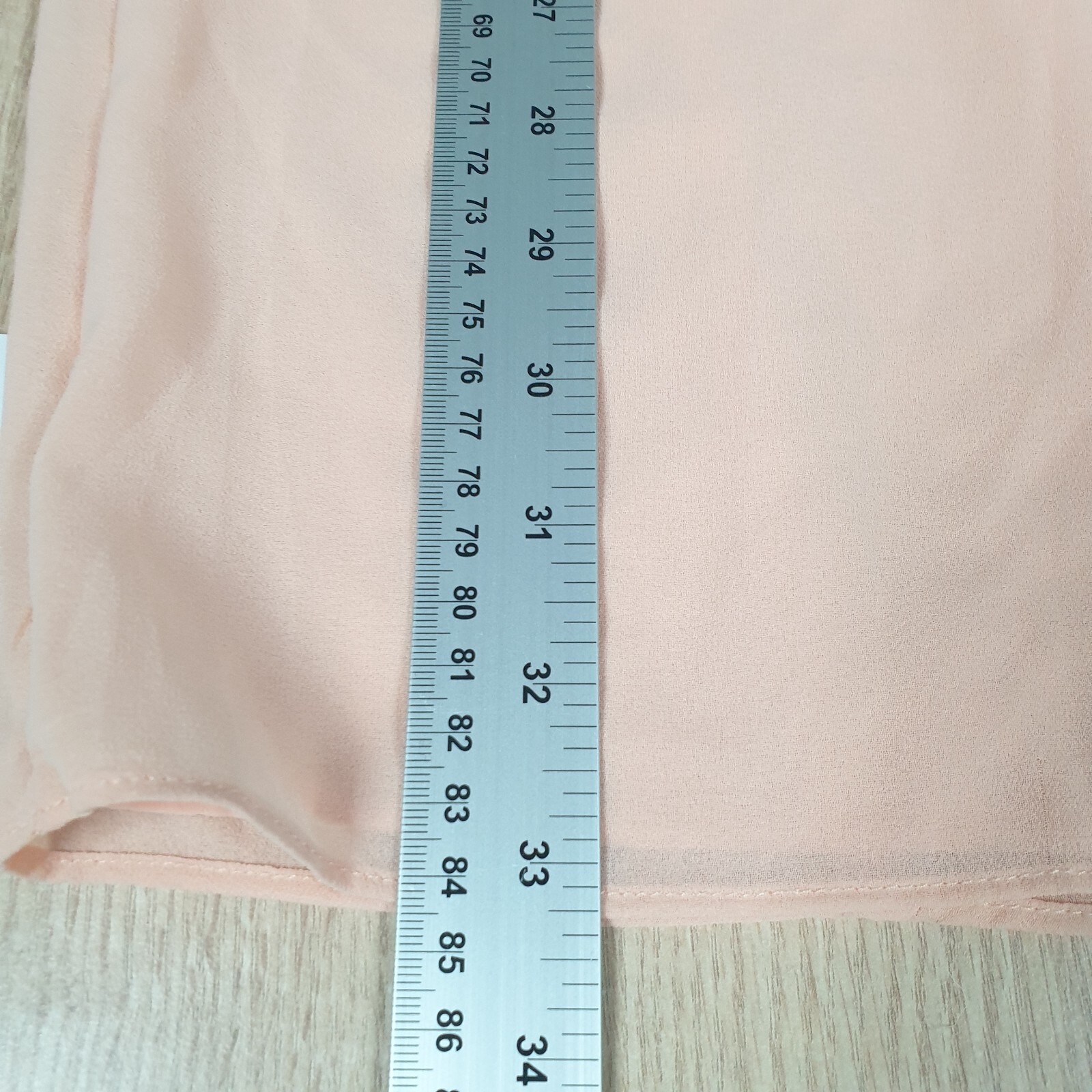 Zara Ruched Tunic Dress Women's XS Peach Knee Length Midi Casual Round Neck thumbnail 10