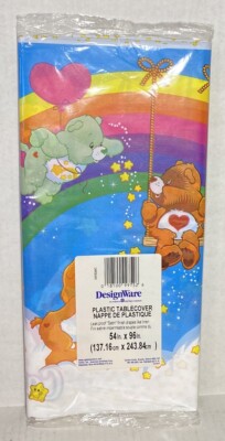 Care Bears Plastic Tablecover 54x96 Inch Vintage DesignWare American Greetings
