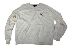 Vintage Polo Golf Ralph Lauren Sweater Men's Large Pullover Cream 100 Cotton