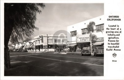 Ontario CA California Euclid Ave. View Frasher RPPC Photo Postcard COPY