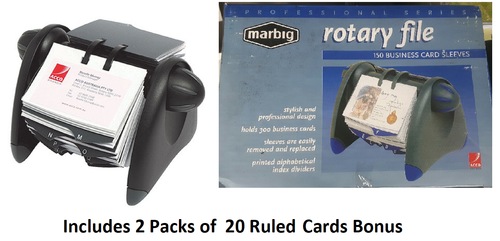 Marbig 39221  Rotary Rolodex Business Card A-Z File Index holds 300 Cards  39222 - Picture 1 of 2