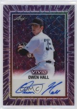 2025 Leaf Vivid Auto Purple Laser 1/7 Owen Hall #BA-OH1 Auto 13u1