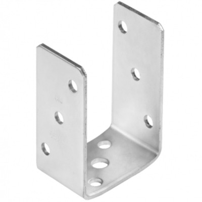 Zaunpfostenträger U-Form verschraubt Schwerlast Grundwinkel 4 mm verzinkt