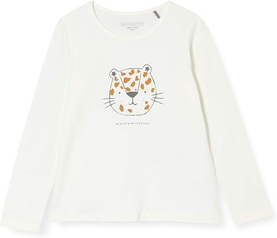 bellybutton Baby-Mädchen Langarmshirt T-Shirt, Snow Weiß, 50