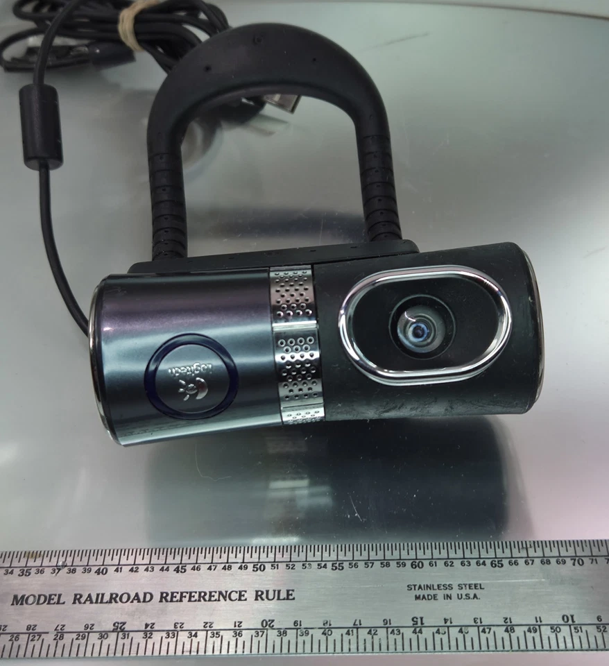 Logitech QuickCam USB Ultra Vision V-UBH44 Webcam 1.4MP - Black Tested vintage - Image 2 of 4