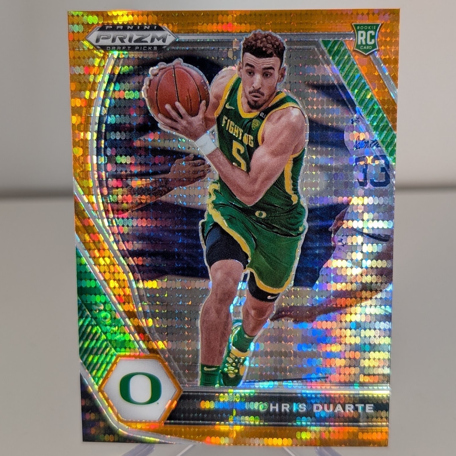 2021-22 Prizm Draft Picks - Chris Duarte Orange Pulsar /49 RC #23 Ducks Pacers