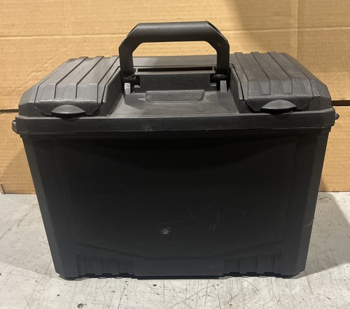 🔥Scatola Portaoggetti in Plastica Nera per Campeggio Esterno Pesca Viaggio, Nuova🇺🇸 - Foto 1 di 7