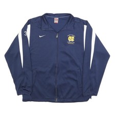NIKE Mens Navy Blue Basketball Zip Jacket XL Polyester Blend Sports Team Logo