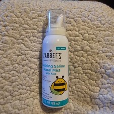 Zarbee's Soothing Saline Nasal Mist with Aloe for All Ages - 3 oz Exp 10/28