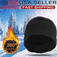 Black Military Tactical Skull Cap Winter Warm Fleece Windproof Ski Beanie Hats